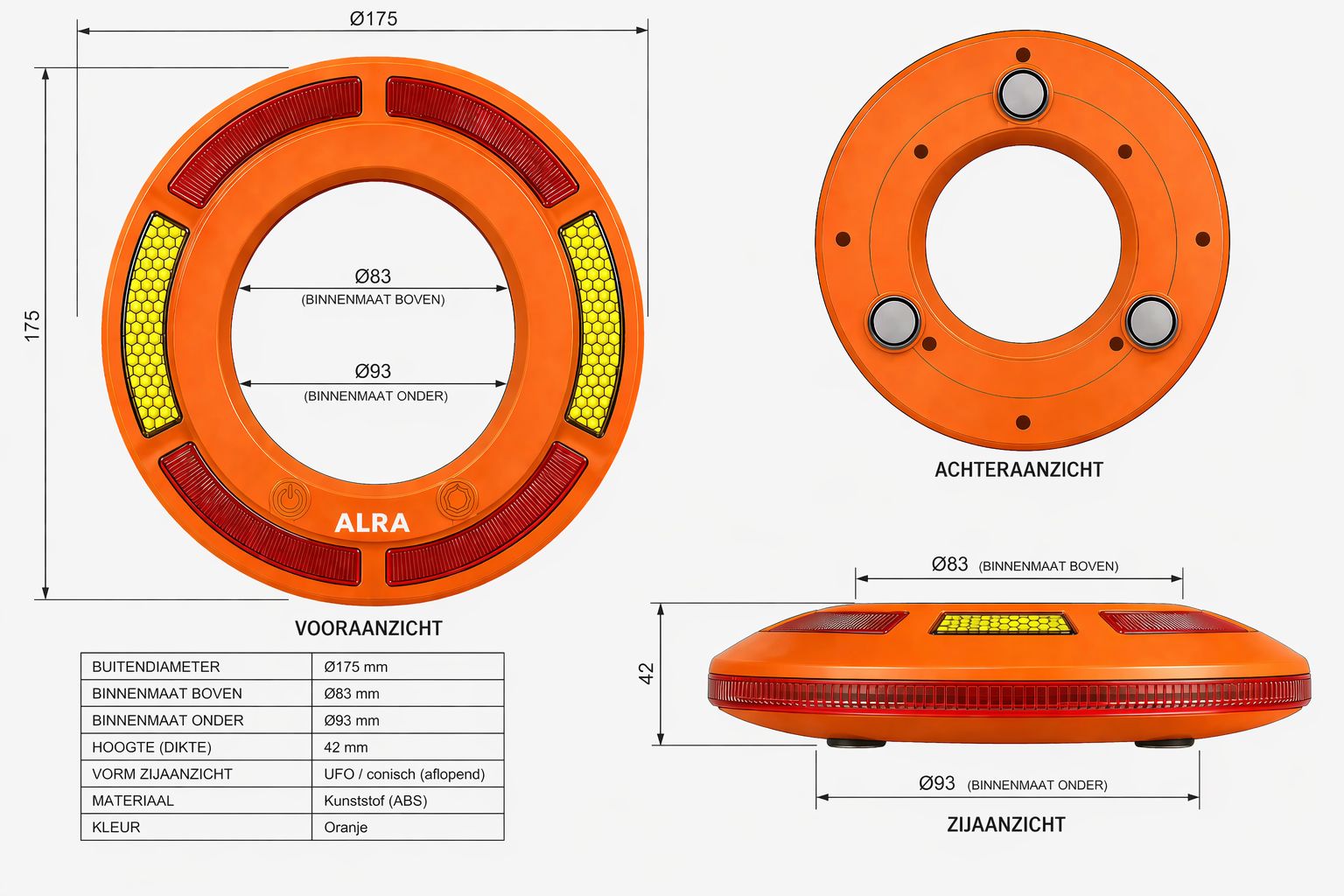 Flashguard Cone RGB-Amber 1.3 (6 stuks) - Afbeelding 2