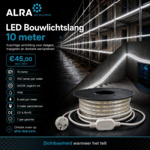 LED Bouwlichtslang verlichting 10 meter