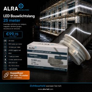 LED Bouwlichtslang verlichting 25 meter (Koppelbaar)