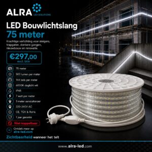 LED Bouwlichtslang verlichting 75 meter